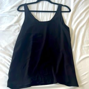 Black sleeveless blouse